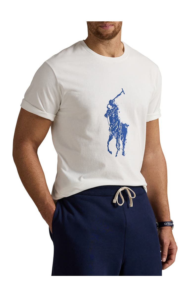 Polo Ralph Lauren Big & Tall Big Pony T-Shirt, Main, color, Nevis White
