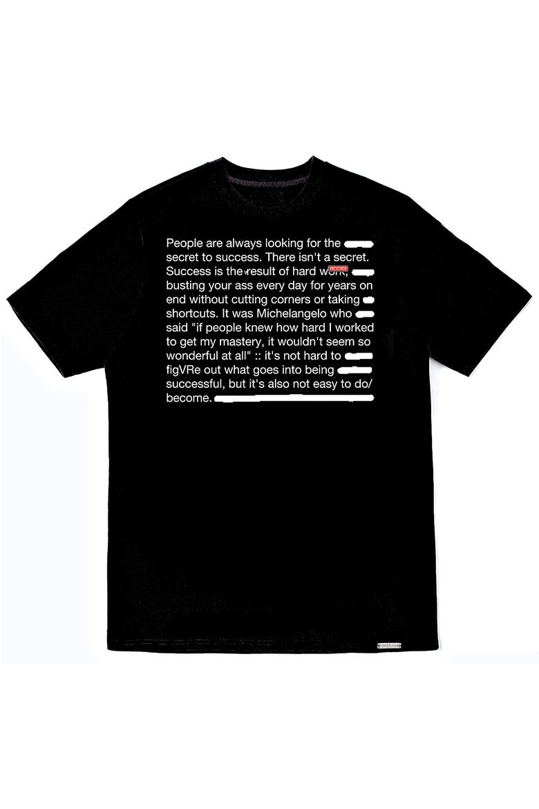 The Secret to Success Tee, Main, color, Black