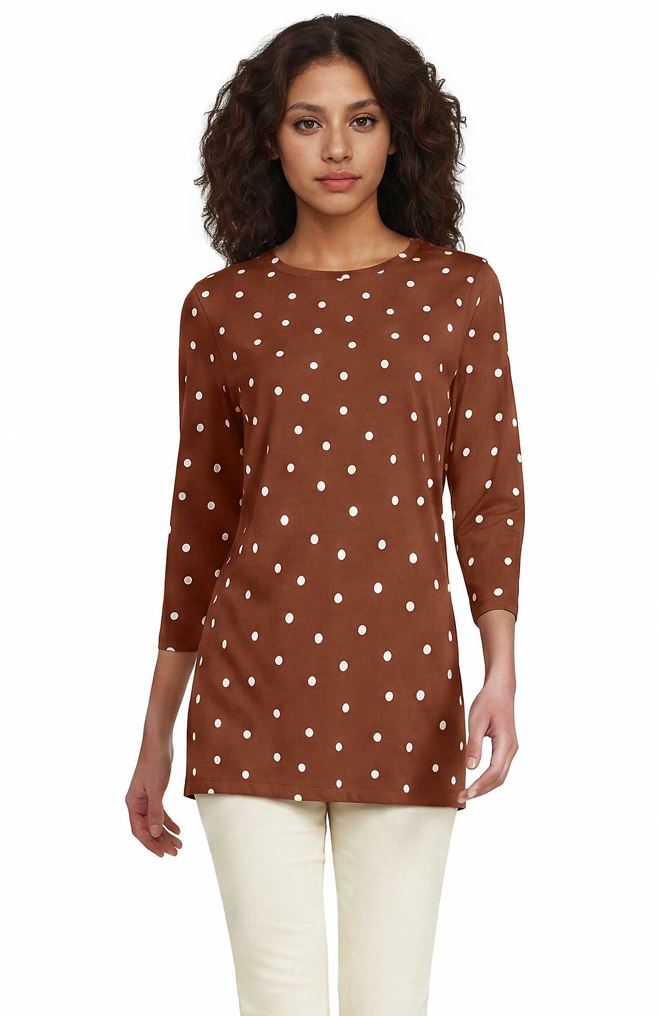 Rich Ginger Brown Polka Dot