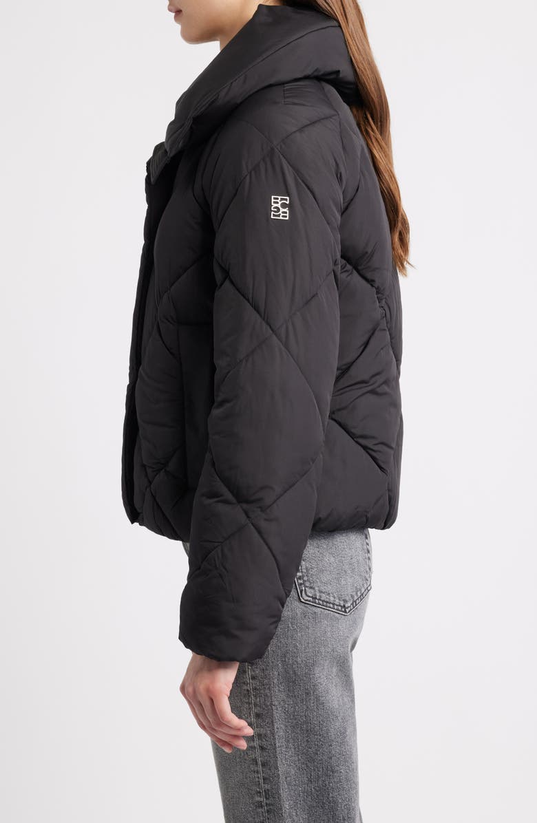 BCBG Missy Water Resistant Diamond Quilted Jacket, Alternate, color, Black