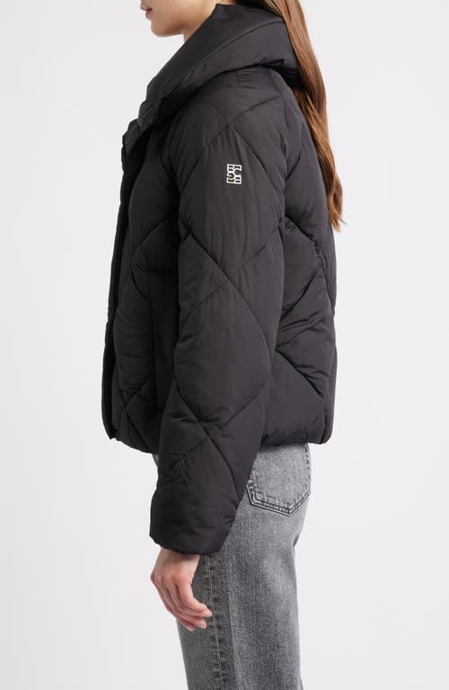 Bcbg Missy Water Resistant Diamond Quilted Jacket In Black