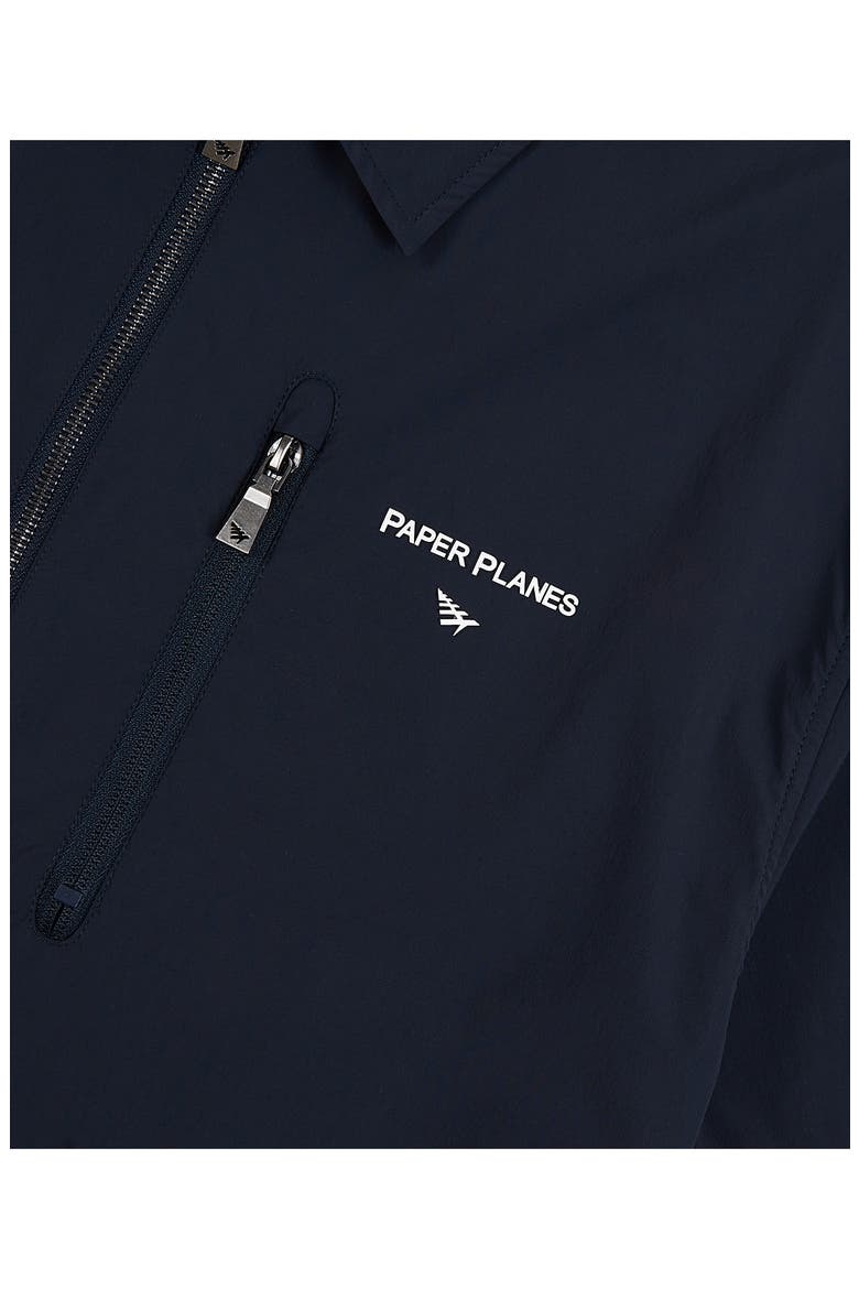 Planes Short Sleeve Zip-Up Shirt, Alternate, color, NAVY