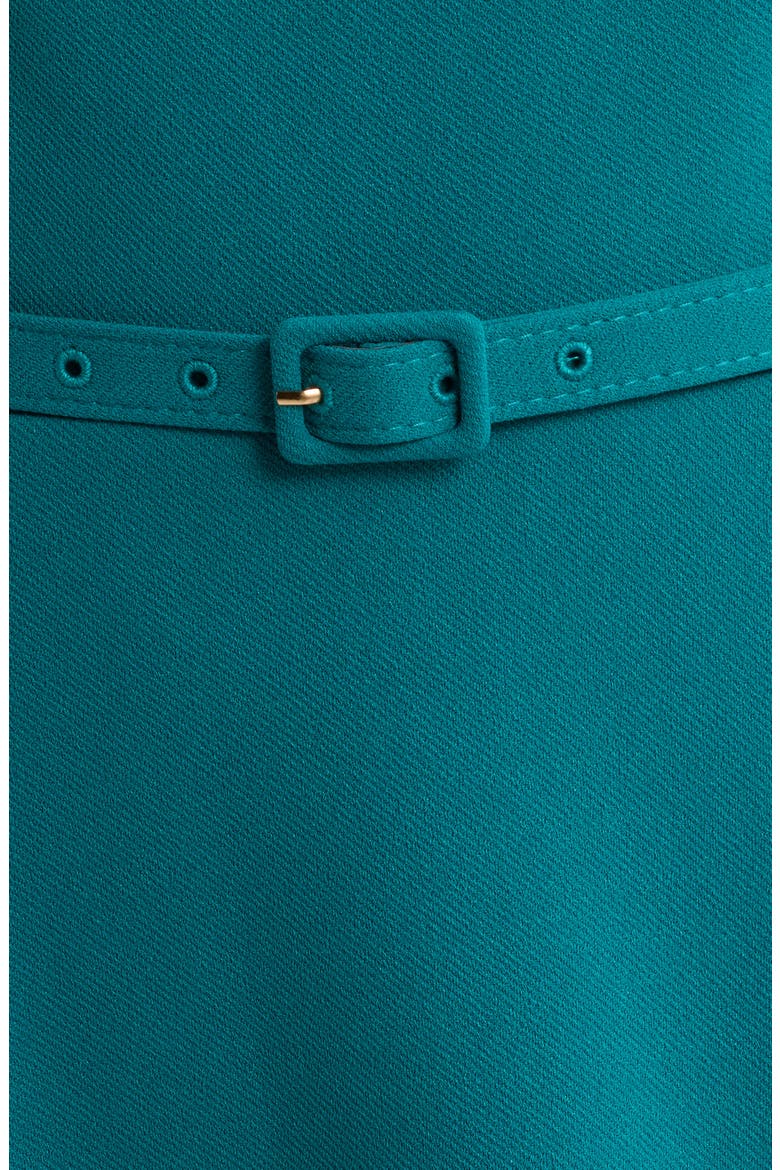 Embellished Sleeveless Crepe Dress, Alternate, color, EMPRESS TEAL