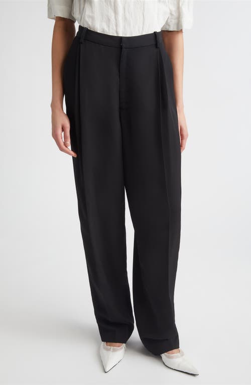 Proenza Schouler Clementina Pleated Twill Pants in Black at Nordstrom, Size 6