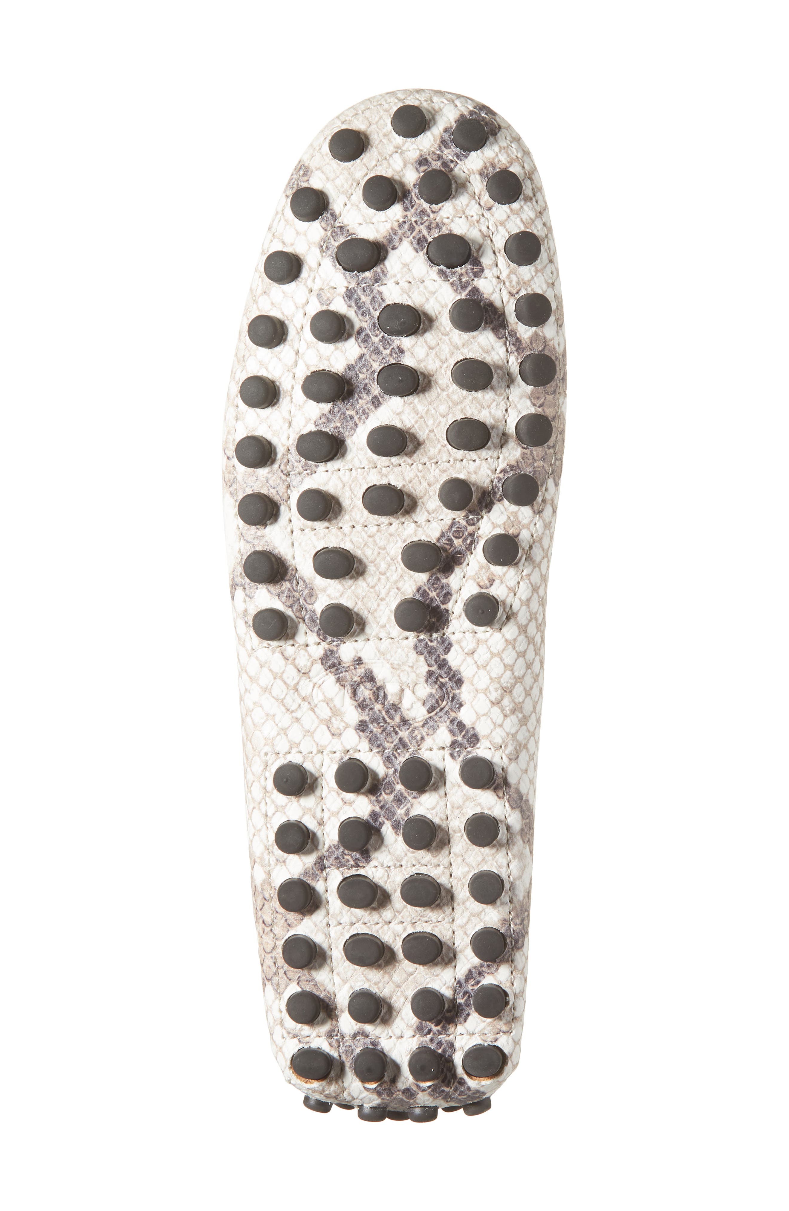 Tod
s Gommino Snakeskin Embossed Driving Loafer, Alternate, color, Roccia