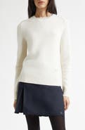 Burberry Constance Equestrian Knight Design Stretch Cashmere Crewneck Sweater