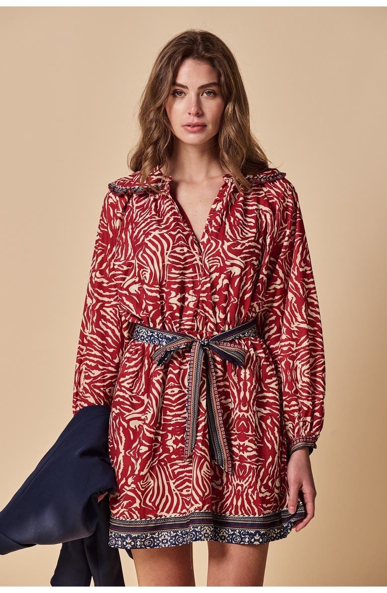 The Shirt by Rochelle Behrens The Taylor Dress, Main, color, Red