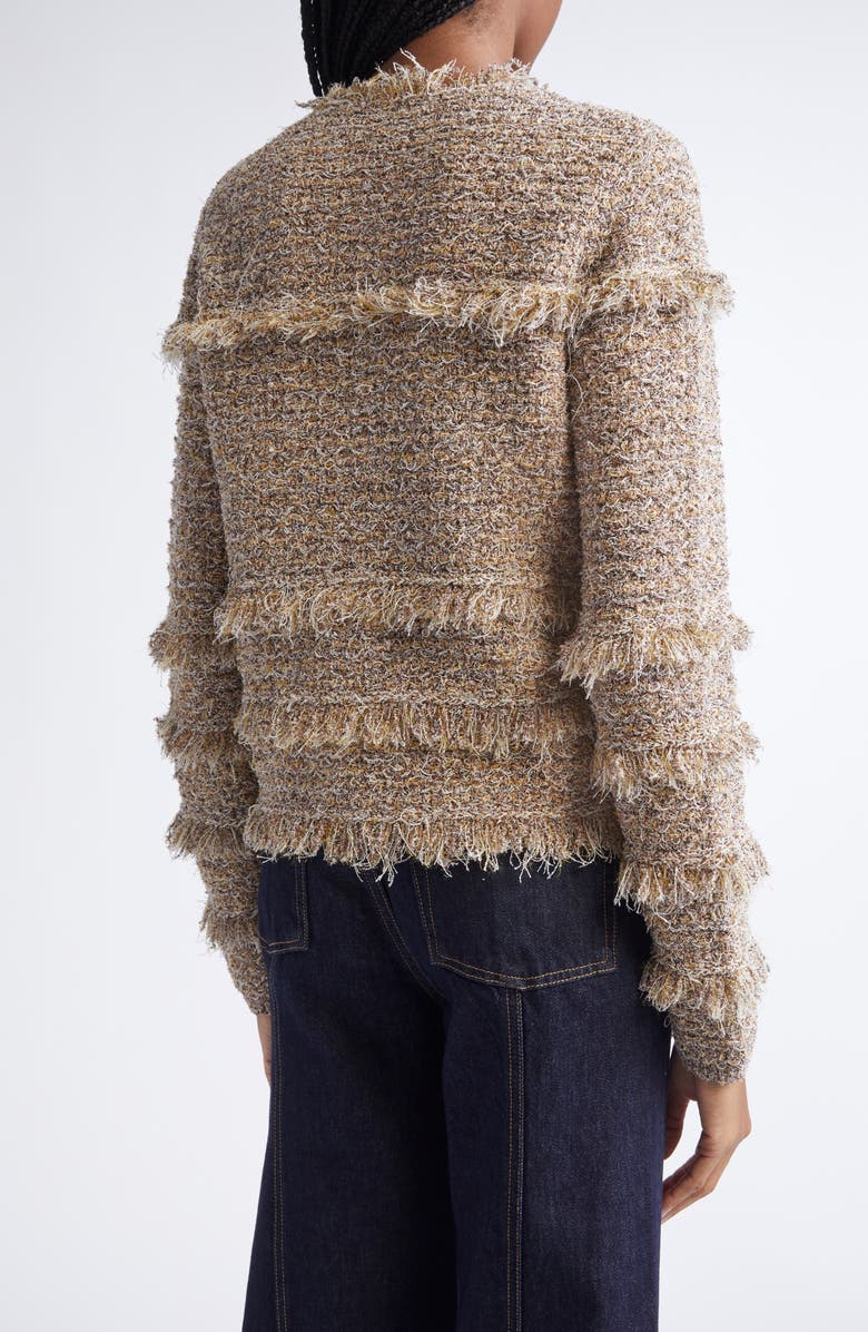 Ulla Johnson Gita Fringe Detail Metallic Tweed Jacket, Alternate, color, Helios