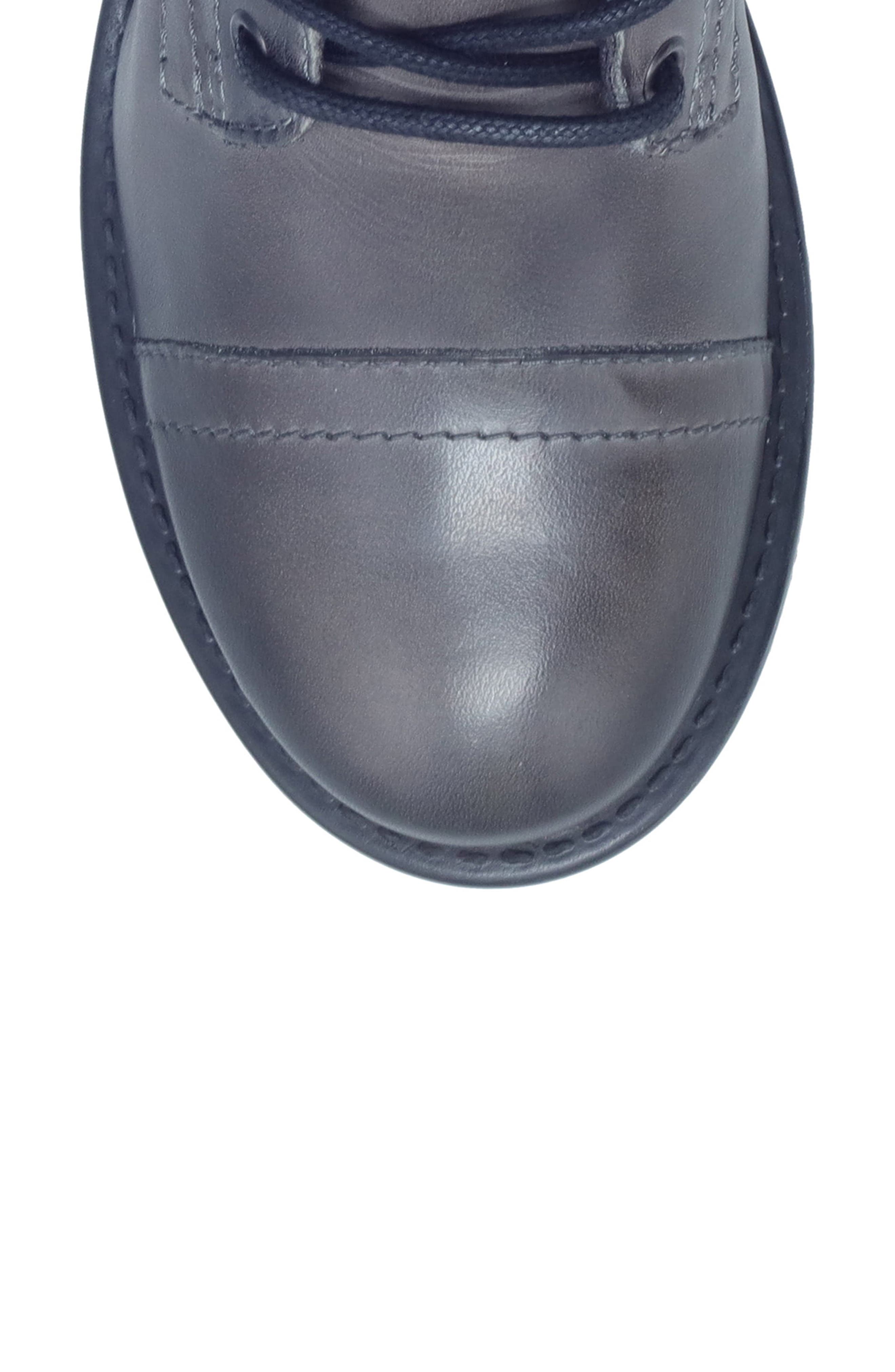 Miz Mooz Calla Cap Toe Lace-Up Bootie, Alternate, color, Graphite Antique Burnish