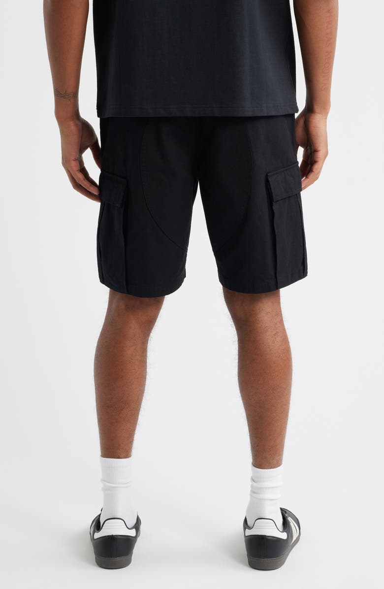 ICECREAM Destro Cotton Ripstop Cargo Shorts, Alternate, color, Black