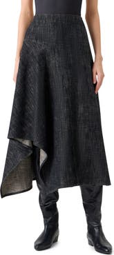 Akris punto Handkerchief Hem Denim Skirt