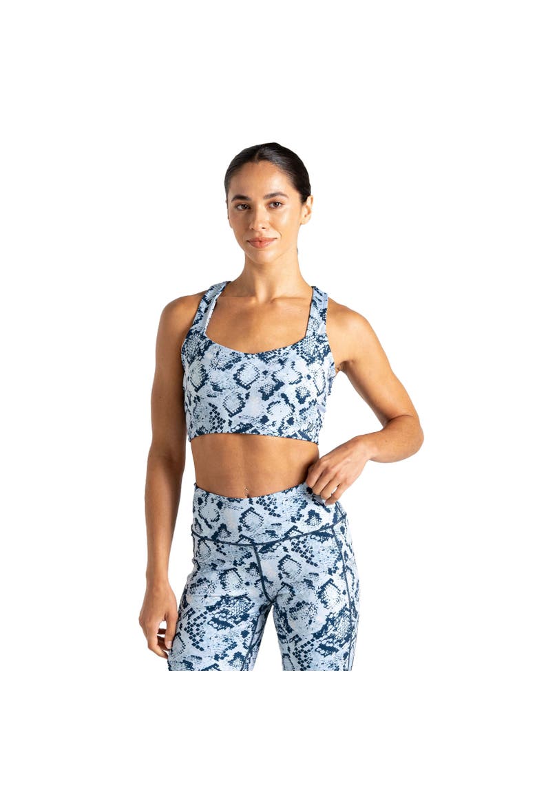 Swift Iii Snake Print Sports Bra, Alternate, color, Skyway