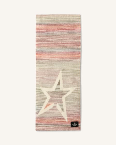Wool & Mohair Pastel Striped Scarf