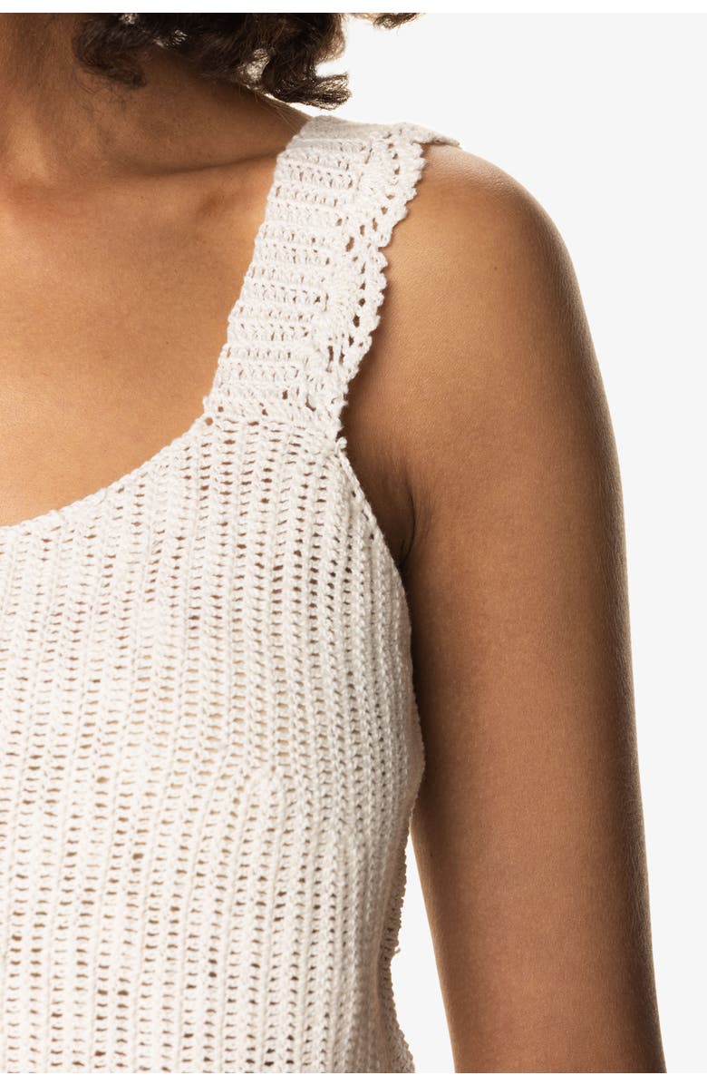 HELEN JON Scallop Crochet Tank, Alternate, color, Ivory Crochet
