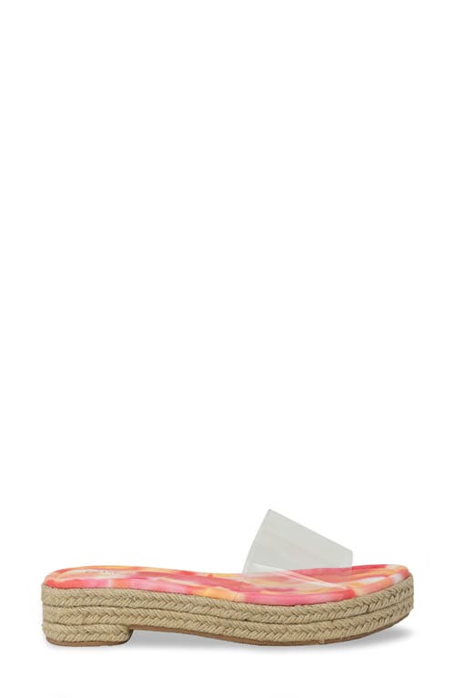 Chase & Chloe Chase And Chloe Clear Platform Slide Sandal