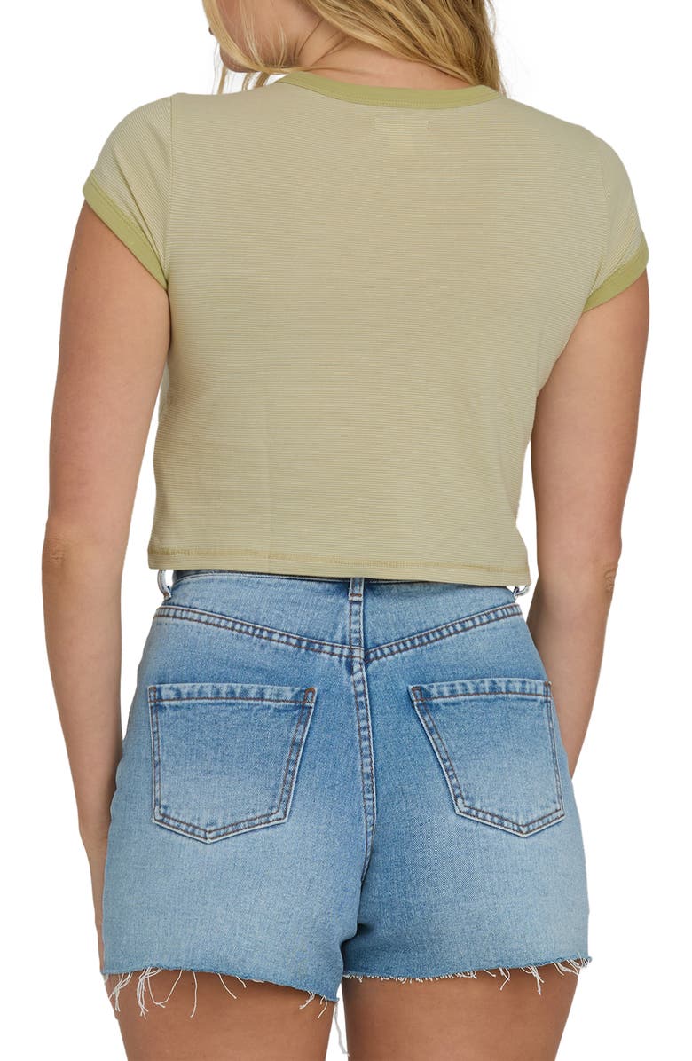 Billabong Daily Stripe Baby Tee, Alternate, color, Cactus
