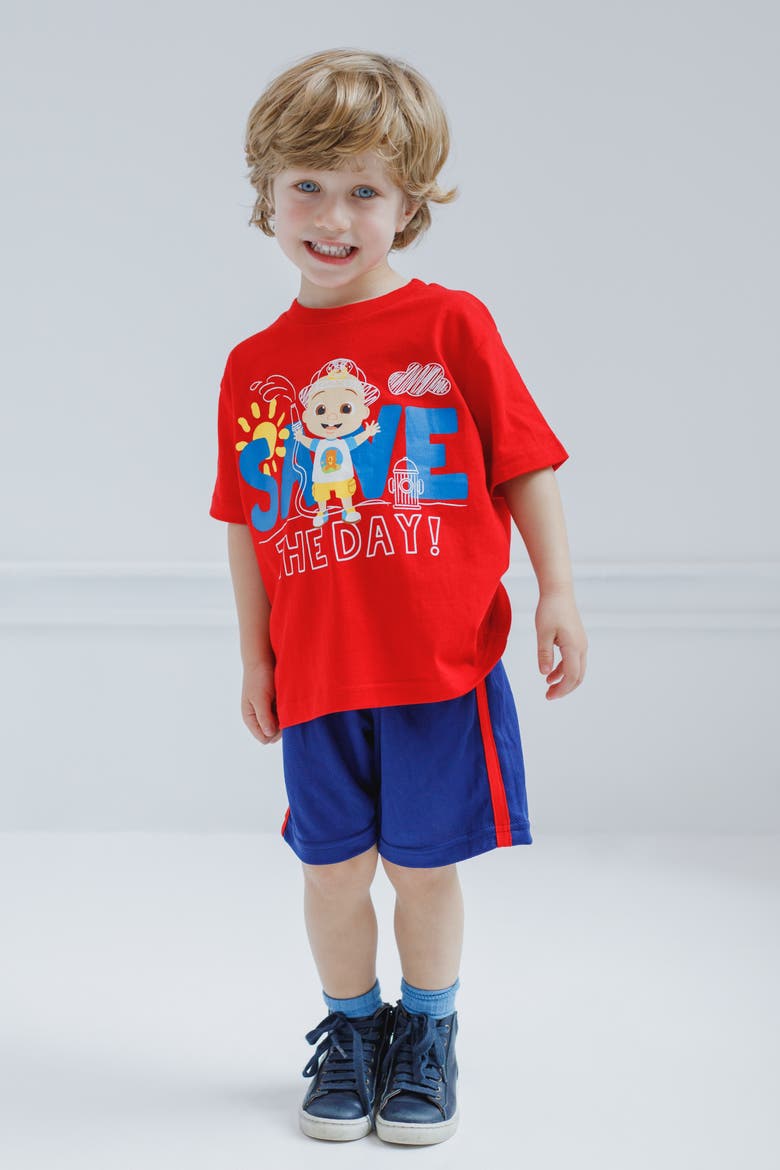 2-Piece T-Shirt and Shorts Set, Alternate, color, JJ Red Navy