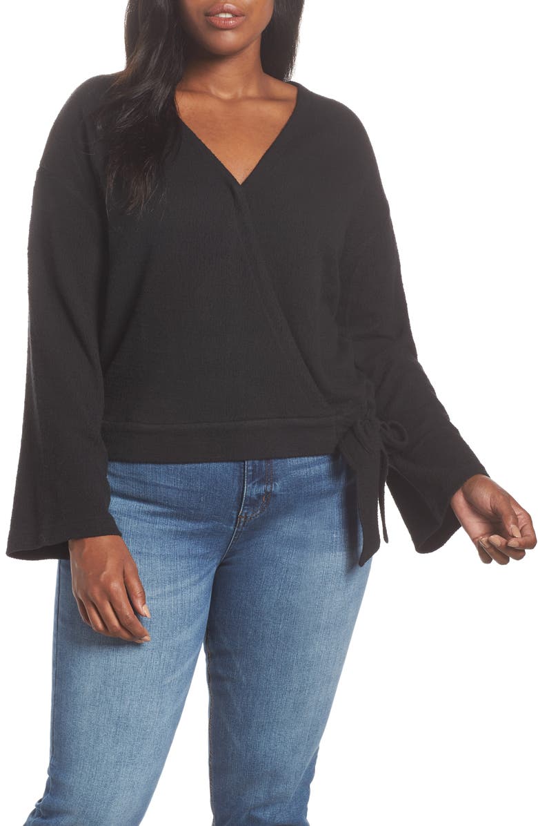 Madewell Texture & Thread Wrap Top, Alternate, color, 