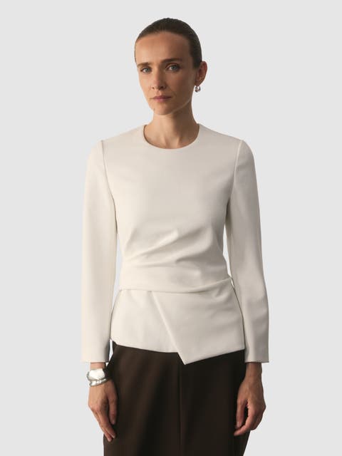 Malone Sculpt Stretch Crepe Top