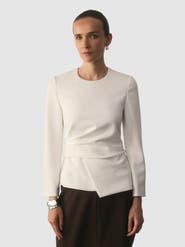 The Fold Malone Sculpt Stretch Crepe Top