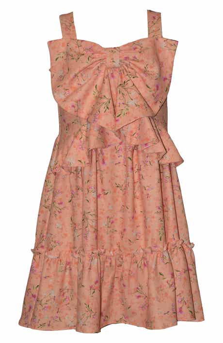 Iris & Ivy Kids' Big Bow Floral Dress