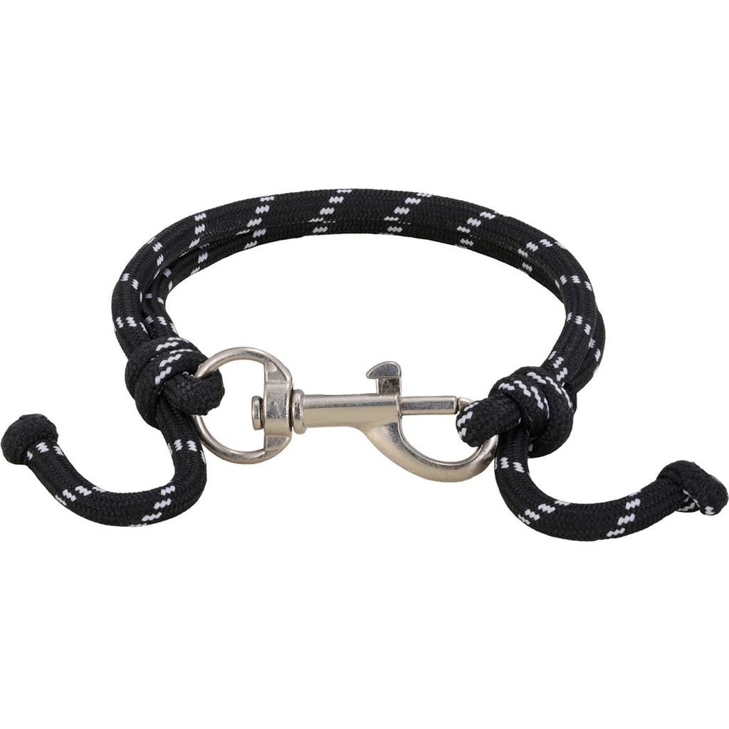 Adornia Adjustable Cord Bracelet In Black/ Silver