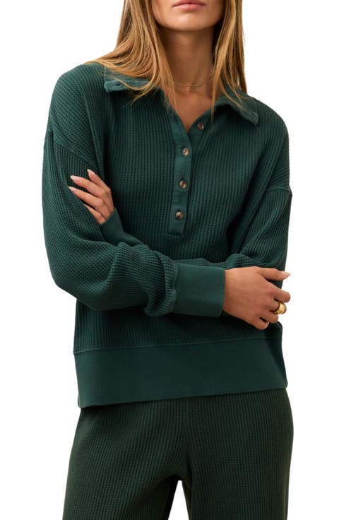 Surf Organic Cotton Waffle Henley