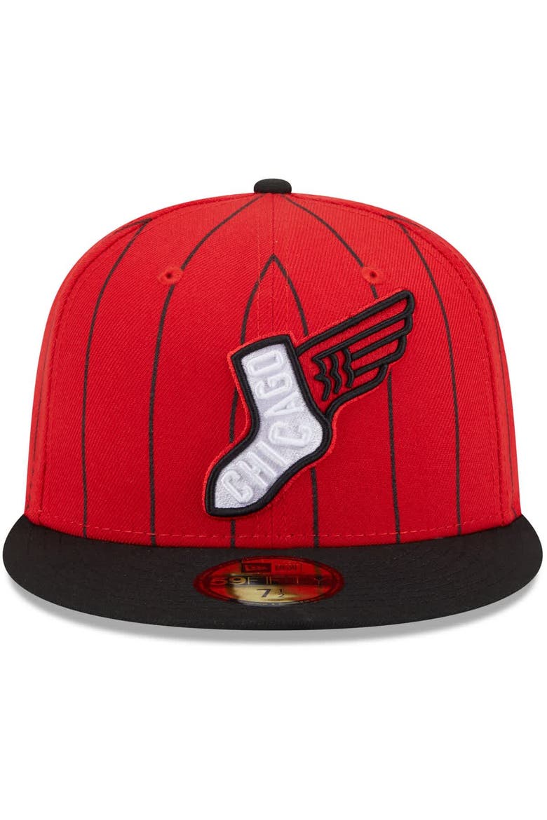 Men's New Era Red/Black Chicago White Sox 2025 City Connect 59FIFTY Fitted Hat, Alternate, color, Red