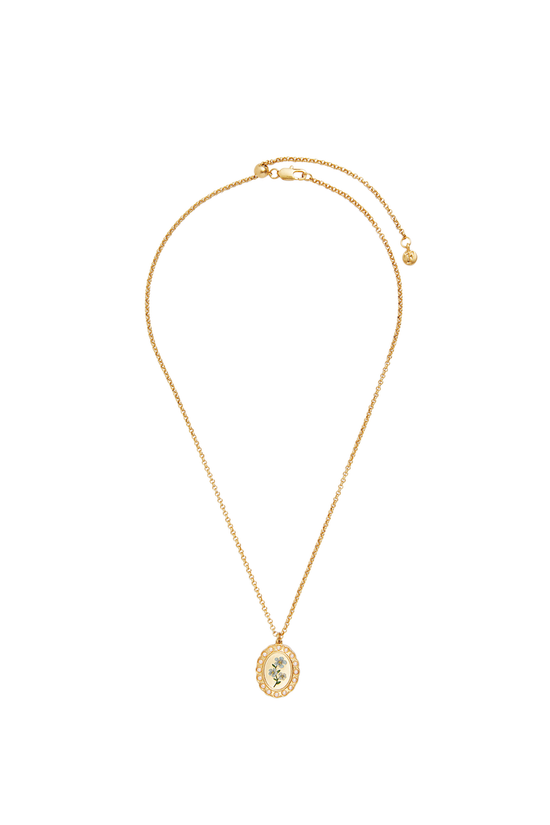 Forget Me Not Pearl Cameo Necklace, Alternate, color, Gold