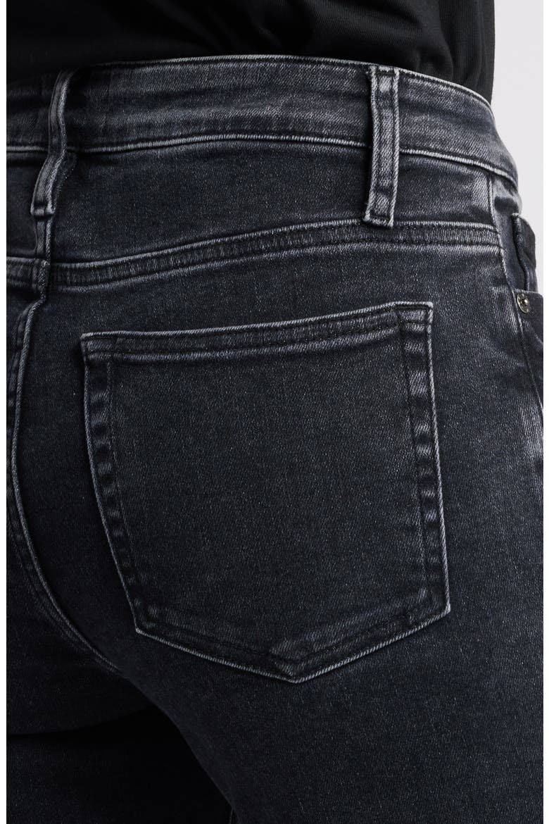 Le Crop High Waist Raw Hem Mini Bootcut Jeans, Alternate, color, RADIO CASCADE HEM