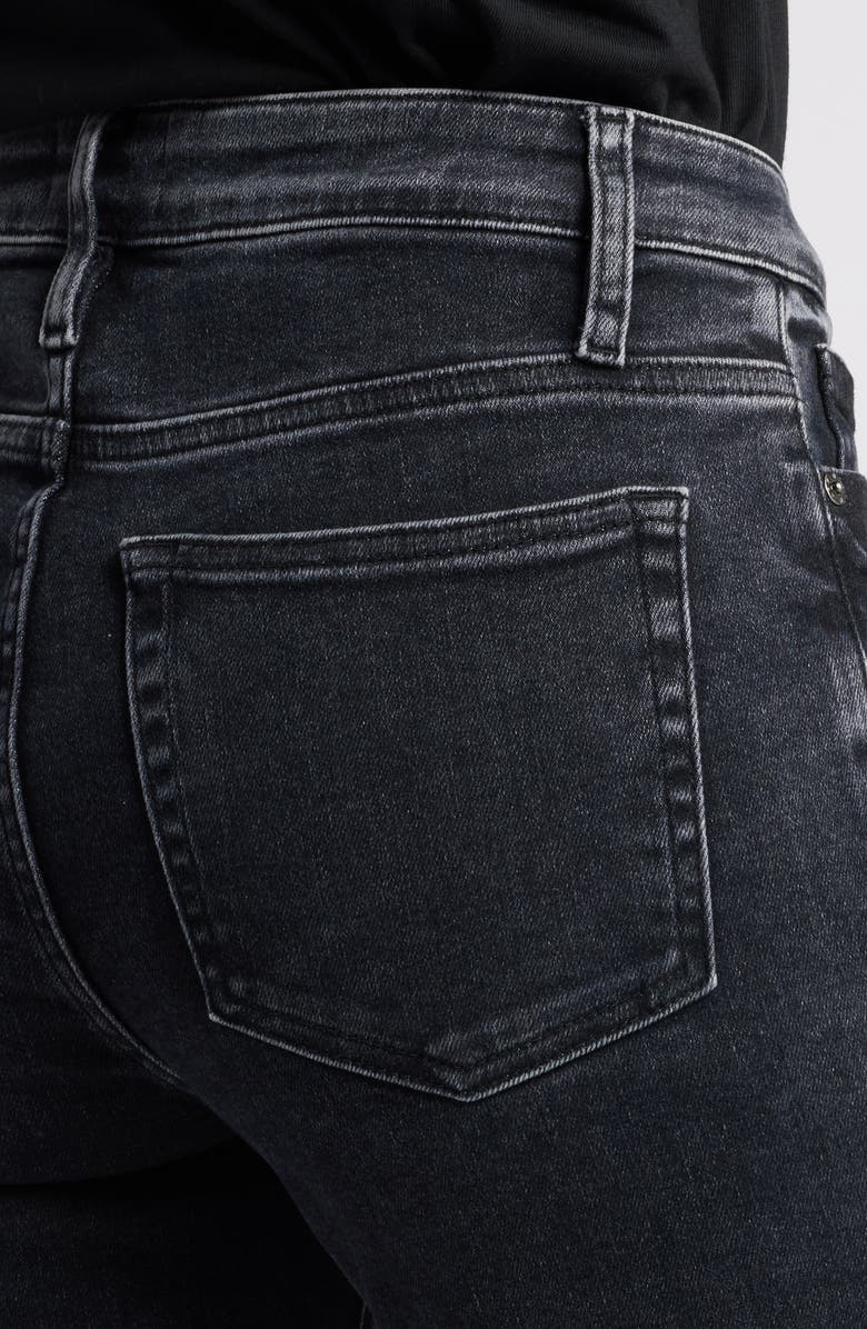 FRAME Le Crop High Waist Raw Hem Mini Bootcut Jeans, Alternate, color, Radio Cascade Hem