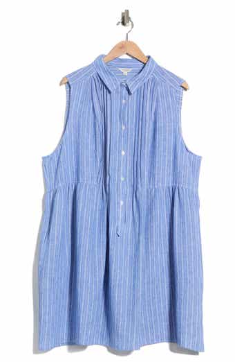 Pleated Button Front Dress