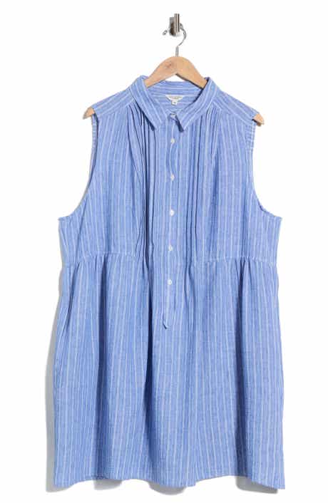 Pleated Button Front Dress