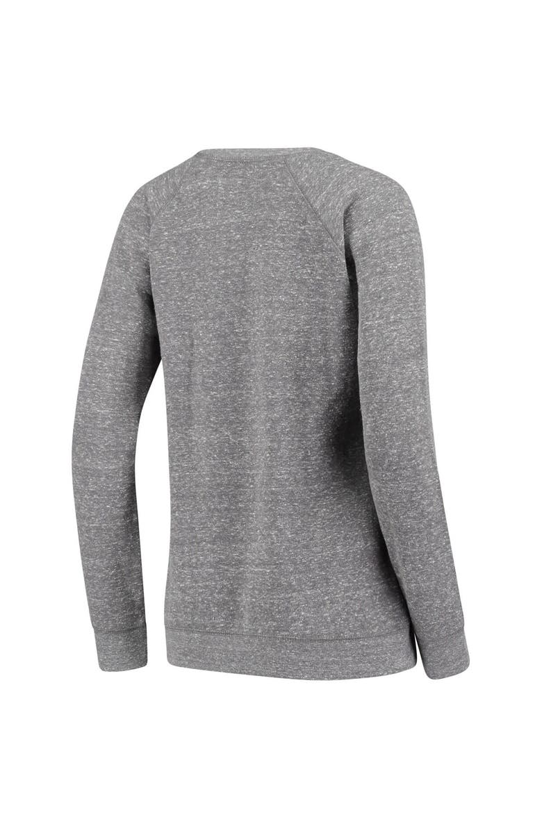 PRESSBOX Women's Pressbox Heathered Gray Oregon Ducks Edith Vintage Knobi Pullover Sweatshirt, Alternate, color, 