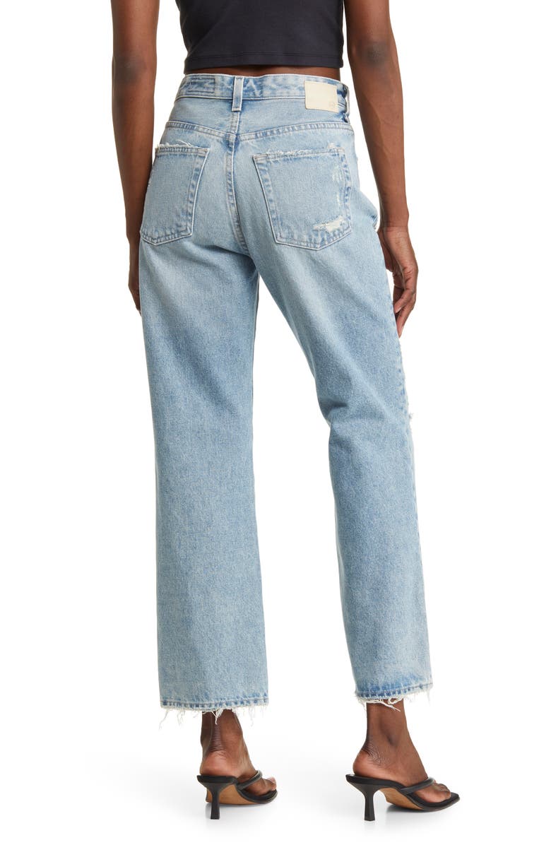 AG Kinsley Ripped High Waist Ankle Flare Jeans, Alternate, color, Idyllic Destructed