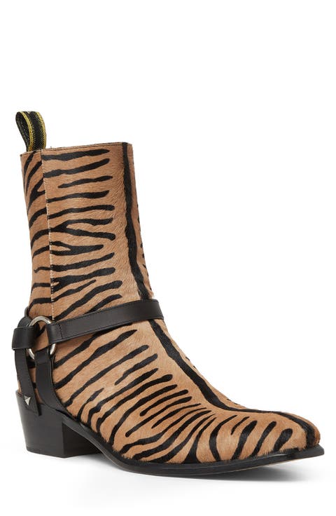 Genuine Calf Hair Harness Boot