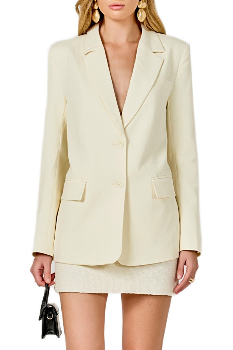 Two-Button Blazer, Main, color, BUTTER