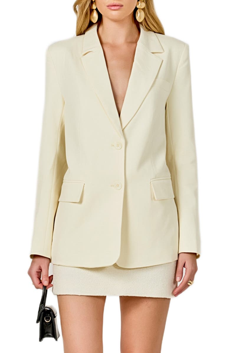 Endless Rose Two-Button Blazer, Main, color, Butter