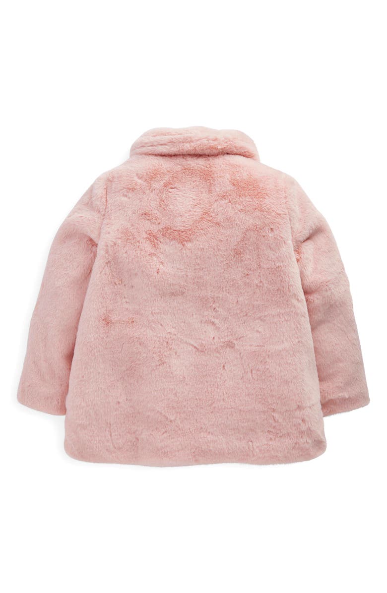 Mini Boden Kids' Faux Fur Jacket, Alternate, color, Pink