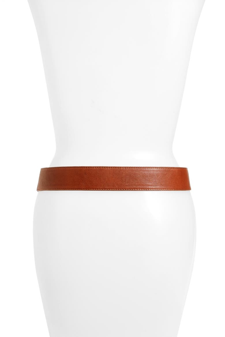 Eagle Leather Belt, Alternate, color, COGNAC