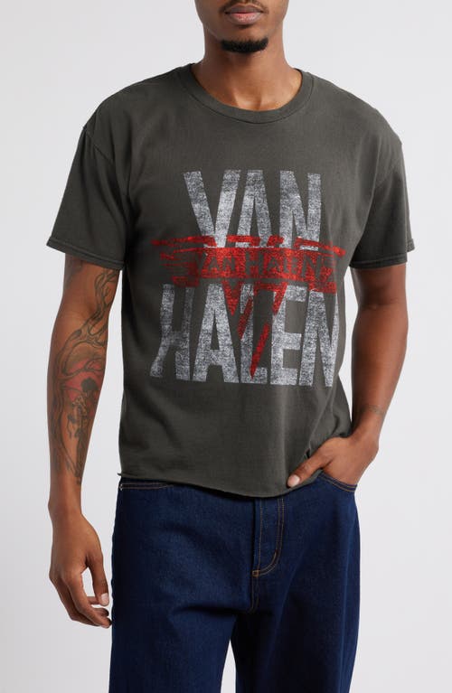 Merch Traffic Van Halen Live Cotton Graphic T-Shirt in Black Pigment Dye 