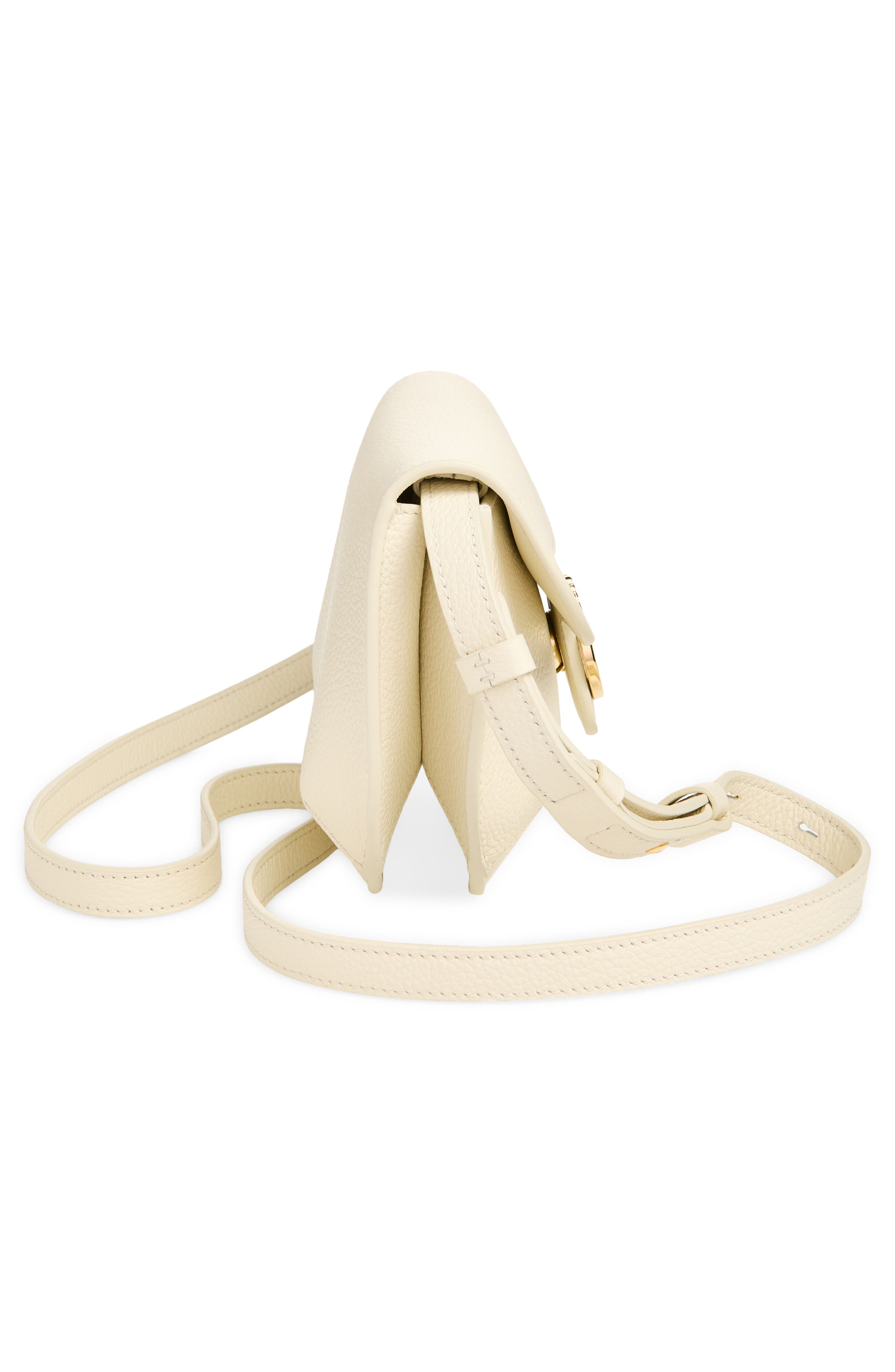 Женские сумки FERRAGAMO Lizzy Double Gancio Leather Crossbody Bag — фото 6