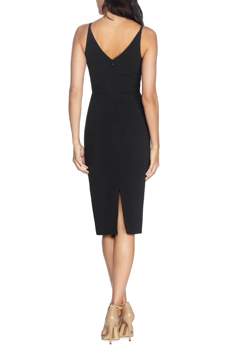 Anita Crepe Cocktail Dress, Alternate, color, BLACK