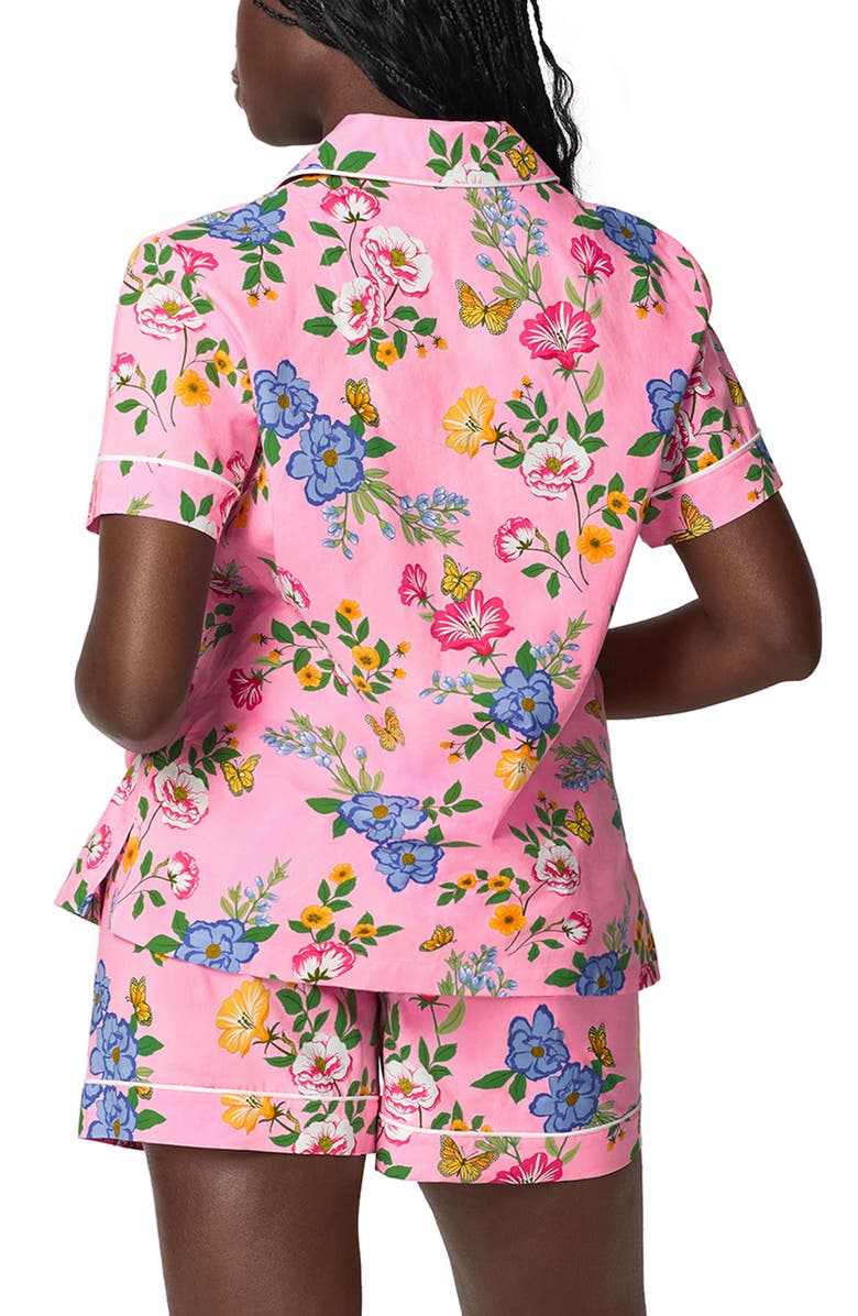 BedHead Pajamas Print Organic Cotton Poplin Short Pajamas, Alternate, color, Butterfly Garden