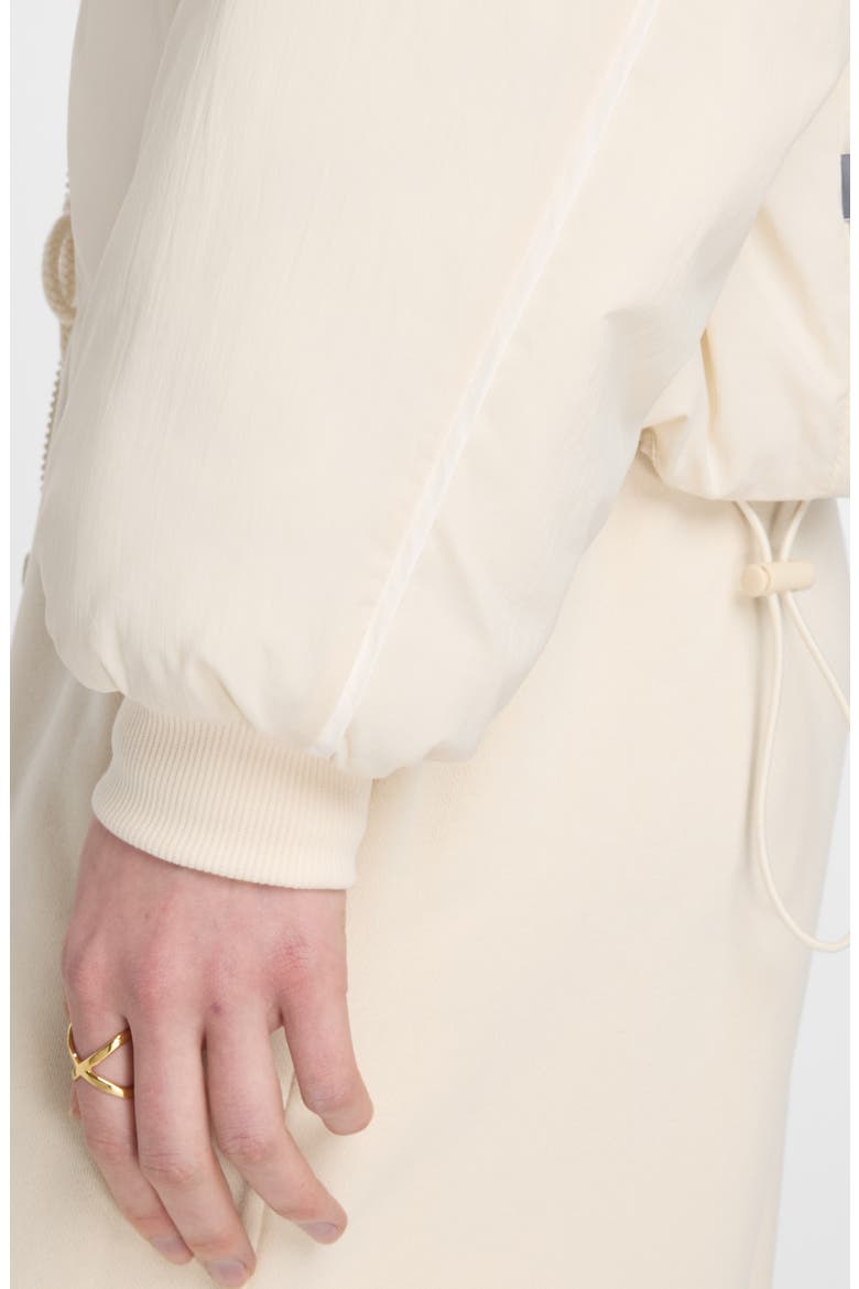 Reimagined Woven Bomber Jacket, Alternate, color, BEIGE