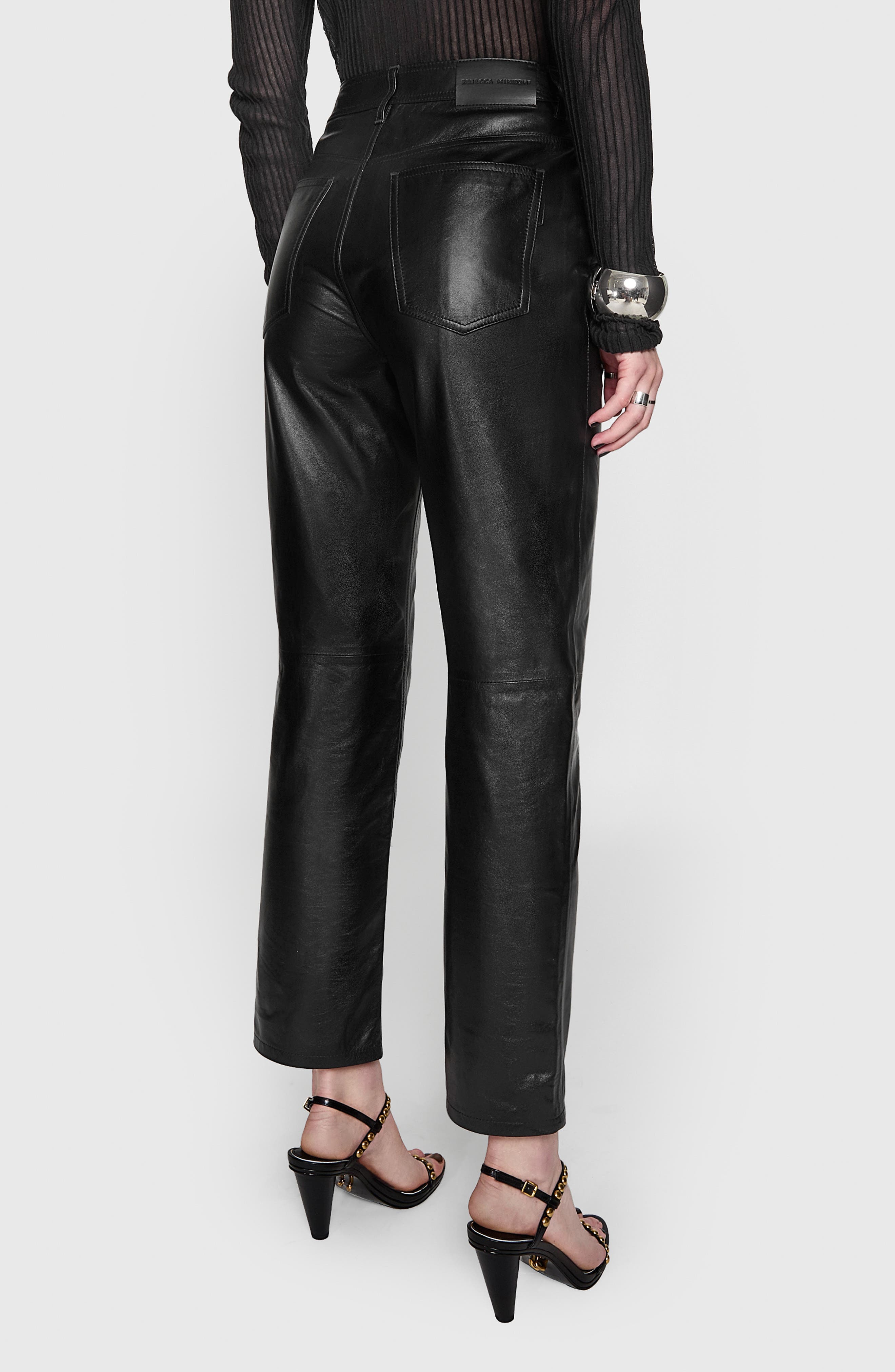 Kit Crop Leather Pants - image 2