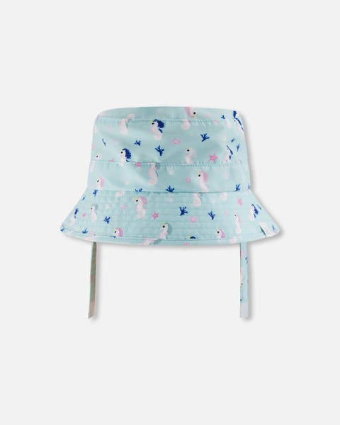 Wide Brim Beach Seahorse Beach Hat (Toddler)