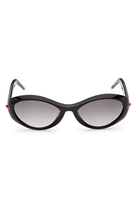 55mm Oval Sunglasses