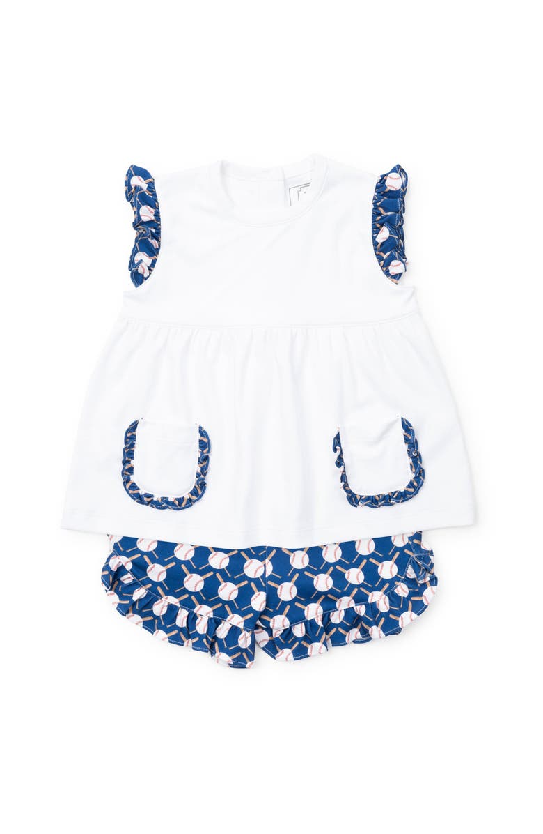 Lila and Hayes Gentry Girls' Short Set, Main, color, Up At Bat Baseball