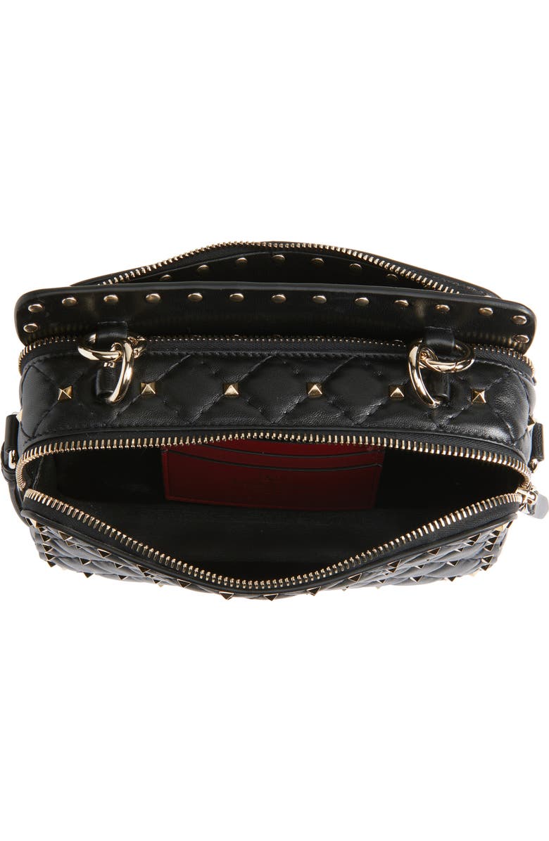 Valentino Garavani Rockstud Spike Leather Crossbody Bag, Alternate, color,